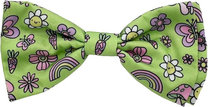 Huxley & Kent Pet Bow Tie for Dogs & Cats - Spring Theme Adjustable Hook & Loop Collar Accessory - Cute & Comfortable for Holidays & Celebrations - Everything Spring, Large