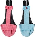 BestParts 2pcs Adjustable Diaper Waterproof Reusable Diapers, Cloth Diaper Wearable Poultry for Farm Pet Goose, Duck, Chicken, Button Adjustable Version (Blue + Pink, M(1.65-3.31pounds), 1, Count)