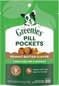 Greenies Pill Pockets for Dogs Large Size, Dog Treat Pouch for Capsule Medication, Peanut Butter Flavor, 7.9 oz. Pouch
