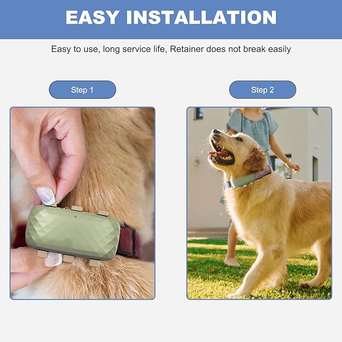 Rubber Attachment Clips for Pet Location Trackers Compatible with Tractive XL GPS Tracker & Health Monitoring for Dogs Replacement Holder Collar Clip
