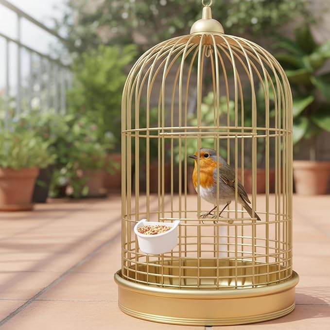 6 Pcs Bird Food Feeder, Bird Cage Feeder Hanging Feeding Bowl Seed Container White Food Dishes Bowl Birds Cage Accessories for Small Parakeet Pigeons Conures
