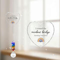 Pet Memorial Suncatcher I Crossed The Rainbow Bridge - Dog Memorial Gifts - Pet Loss - Thoughtful Dogs and Cats Remembrance - Pet Sympathy - Crystal Bereavement Gift