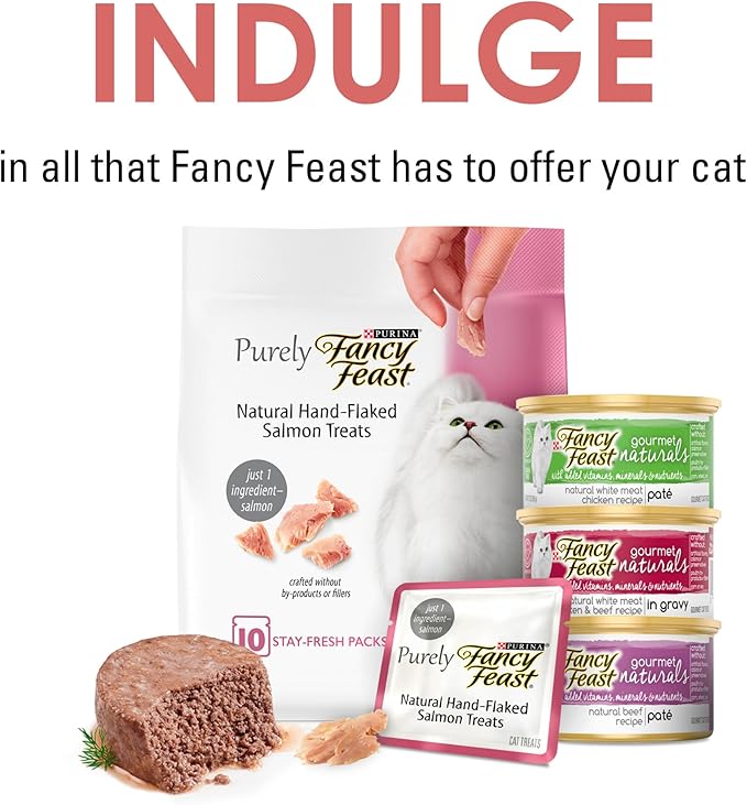 Fancy Feast Purina Limited Ingredient Cat Treats, Savory Cravings Salmon Flavor - 3 oz. Box (Pack of 2)