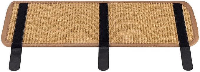 Navaris Table Leg Cat Scratcher - Sisal Scratching Mat Protector for Furniture Legs - Scratch Pad Protection with Wrap Around Straps 23 5/8" x 9 7/8"