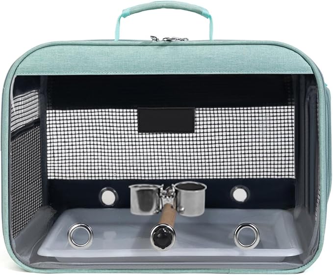 Breathable Small Avian Carrier Backpack Ideal for Short Outings with Built in Food and Water Containers Pet Bird Carrier
