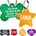 GoTags Dog Tags, Personalized Engraved Dog and Cat ID Tags for Pets, Custom Engraved on Both Sides, Various Shapes Including Bone, Round, Heart, Bow Tie, Star, and Badge (Star, Small - Pack of 1)