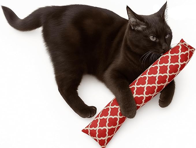 15" Catnip Cat Kicker Toys/Kitty Kick Sticks/Cat-Nip Kick Sticks (Rose Red) (Kickers Filled with 1 oz Premium Canadian Catnip)