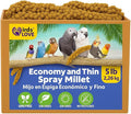 5lbs Economy & Special Spray Millet for Birds – GMO-Free, No Stems (Only Edible Tops) – 100% Natural Sun-Dried Foraging Treat for Cockatiels, Lovebirds, Parakeets, Finches & Canaries