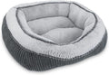 SIWA MARY Medium Dog Beds for Medium Small Dogs Washable, Rectangle Dog Bed Medium Size Dog, Orthopedic Warming Soft Calming Sleeping Puppy Bed Durable Pet Bed with Anti-Slip Bottom(25"x21"x8")