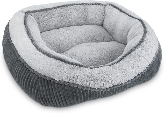 SIWA MARY Medium Dog Beds for Medium Small Dogs Washable, Rectangle Dog Bed Medium Size Dog, Orthopedic Warming Soft Calming Sleeping Puppy Bed Durable Pet Bed with Anti-Slip Bottom(25"x21"x8")