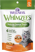 Wellness WHIMZEES Cat Dental Treats, Freshens Breath, Chicken Flavor, 4.5 oz Bag