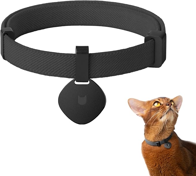 Engraved Pet ID Tag - Personalized Name Tag Engraved Cat Collar Charms, Aluminum Alloy Customized Cat Name Tag for Kitten Small Large Cats (Midnight Black-Star)