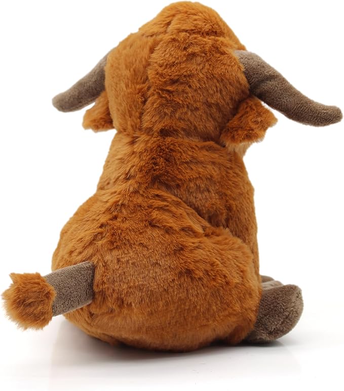 Highland Cow Dog Toy, Squeaky Dog Toys Stuffed Plush Puppy Toy, Interactive Gifts for Small Large Dogs