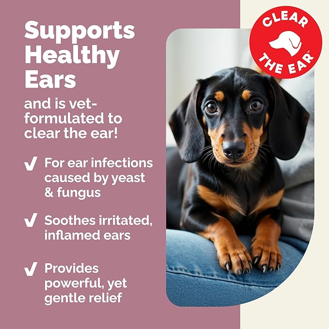 Vetnique Oticbliss Cat & Dog Ear Infection Treatment Drops, MicroSilver Yeast Infection Treatment for Dogs, Hydrocortisone for Itching, Redness Swelling (Ear Infection)