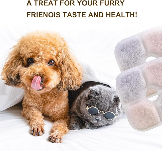 12 Pack Cat Water Fountain Filter Replacement Compatible with Catit PIXI Cat Drinking Fountain, Cat it Water Filters Keep Your Pet Healthy and Hydrated (12+3)