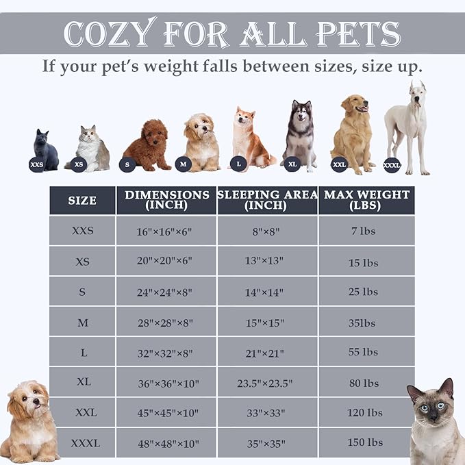 Washable Dog & Cat Bed for Ultra Large Small Medium Size Pet, Calming Donut Round Cute Warming Mat House Supply Indoor, 8 Sized Deal Necessity Essential Furniture for Boy Girl Puppy Kitten kitty