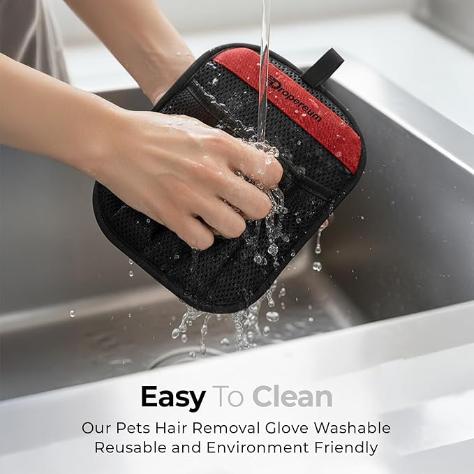 Pet Hair Removal Gloves - Electrostatic Pet Hair Gloves, Pet-Hair Remover Tool, Upgraded Pet-Hair Removal-Gloves for Cats & Dogs, Reusable 5-Finger Pets Hair-Remover-Gloves for Carpet Clothing Laundry
