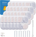 24-Pack Cat Water Fountain Filter Compatible With Catit Pixi Water Fountain Filter Replacement Triple Action Water Filter, 4 Pump Tubes 1 Hard Brush
