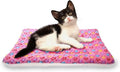 FJWYSANGU Fluffy Pet Cat Blanket Soft Coral Velvet Pet Puppy Cushion Mat Warm Cover Soft Pad Mat(Star V2/Pink,Medium)