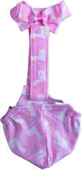 BestParts Adjustable Diaper Waterproof Reusable Diapers, Cloth Diaper Wearable Poultry for Farm Pet Goose, Pet Duck,Pet Chicken, Adhesive Version (Pink Swan, L(4.41-8.82pounds), 1, Count)