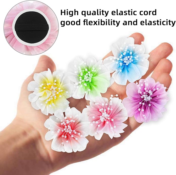 6Pcs Dog Collar Accessories, Floral Charms Decorations for Dogs and Cats
