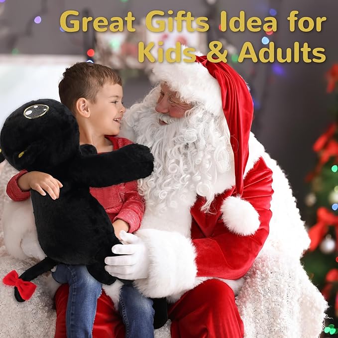 meowtastic Black Cat Weighted Stuffed Animals - 22 Inch 4.5 Pounds Weighted Plush Cat Stuffed Animal - Big Kitten Toys Pillow - Cute Plush Toys Gifts for Kids & Adults (22" 4.5 lbs)