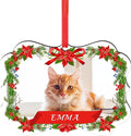 Personalized Photo Ornaments for Christmas Tree, Custom Cat Name Ornament, 2026 Puppy 1st Xmas Gifts, Holiday Decor Christmas Tree Decoration, Pet Lovers Dog Cat Gift