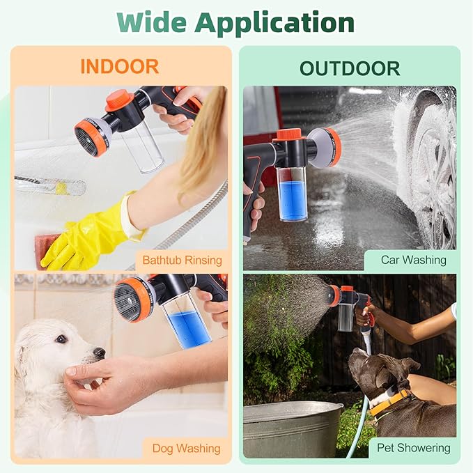 Dog Washing Hose Attachment with Dog Towels for Drying Dogs Large, Pup Dog Wash Sprayer for Tub Faucet Attachment, Faucet Sprayer Attachment with Shower Hose, Indoor Dog Washing Shower Attachment