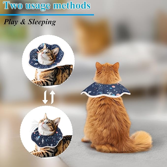 Mechpia Cat Cone Collar Soft, Cat Recovery Collar to Stop Licking, Protective Cats Neck Cone After Surgery for Small Medium Cats Kittens (XS(Neck: 3.5" - 6"))