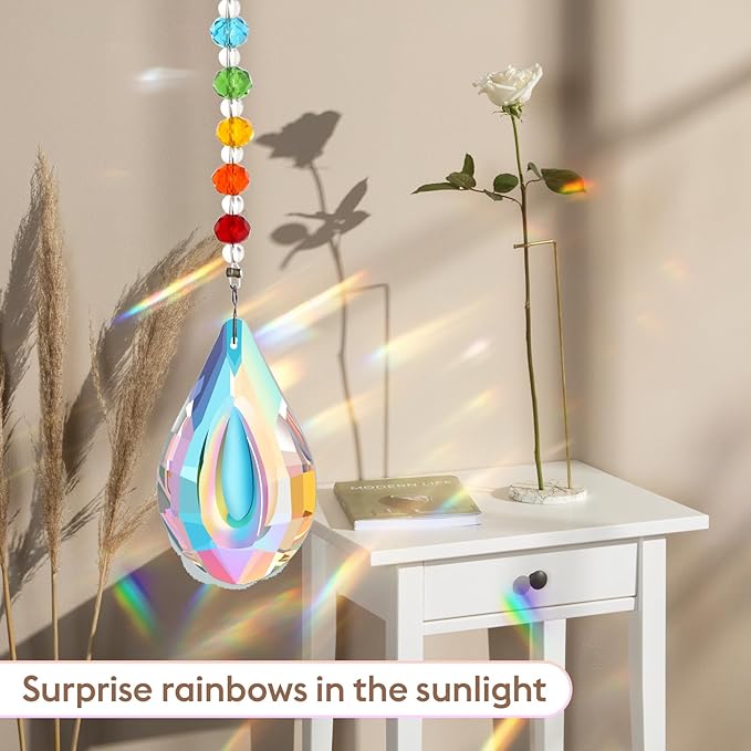 free-space Rainbow Bridge Pets Personalized Crystal Light Catcher Cat/Dog Keepsake Pet Loss Sympathy Gift (Water Drop 2)