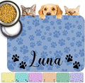 Personalized Dog Food Mats for Floors Custom Pet Placemat Mats for Food and Water Waterproof Customized Pet Food Mat with Name Gifts for Dog & Cat Owners Design 2
