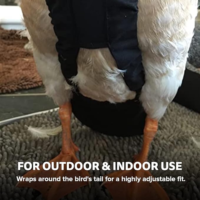Hen Holster Wrap-Around Duck Diaper with Removable Liner and Fixed Tab - Durable, Secure Fit, Easy-to-Wear - US-Made Runner Duck Diapers - Essential Duck Supplies for Real Ducks - Red Bandana