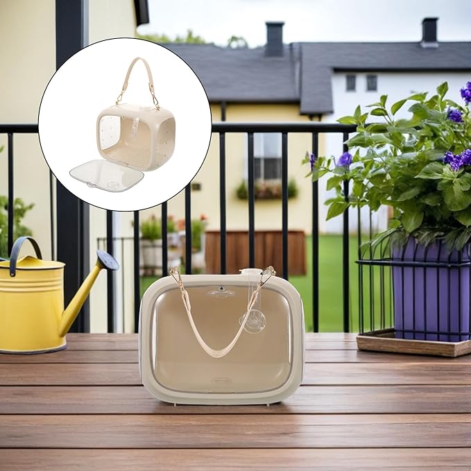 IMIKEYA Bird Travel Carrier Cage for Parakeets with Ventilated Portable Design and Food Container Lightweight Pet Bird Carrier Bag Suitable for Cockatiels