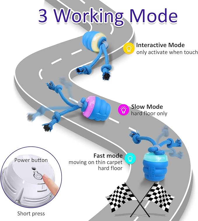Interactive Dog Toys with Motion Activated, Squeaky Dog Toy for Daily Training, Keep Dogs Busy
