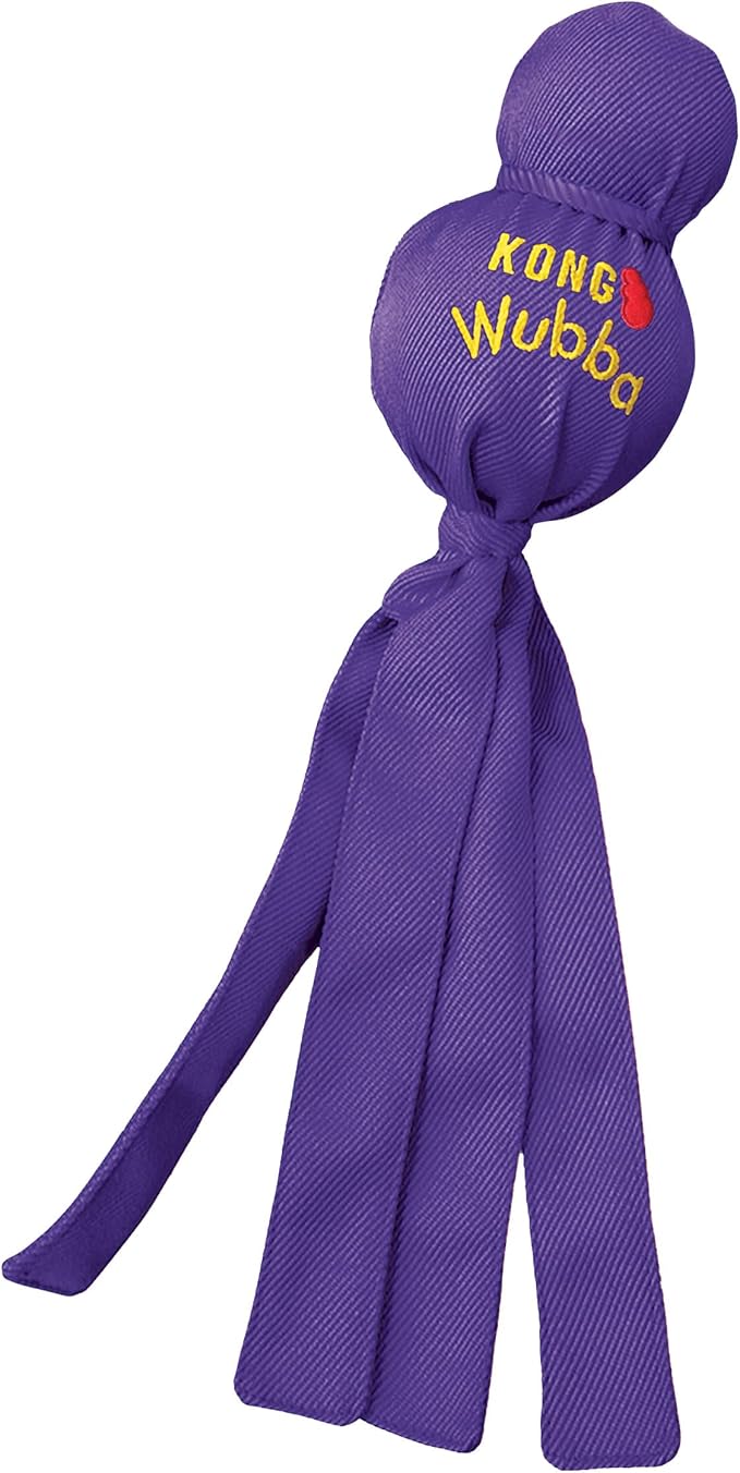 KONG Wubba Dog Toy 2 Pack – Durable Interactive Tug & Toss Toy with Reinforced Nylon, Floppy Tails for Fetch, Shake & Squeaky Play (Extra Large, 2 Pack)
