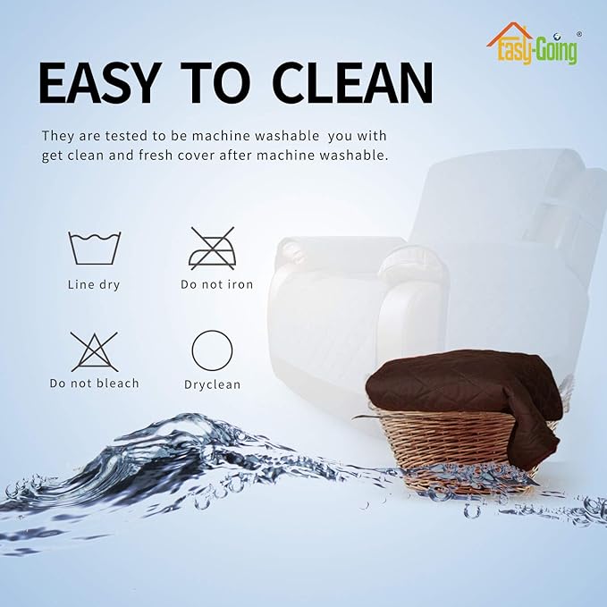 Easy-Going Chair Sofa Slipcover Reversible Sofa Cover Water Resistant Couch Cover Furniture Protector Cover with Elastic Straps for Pets Kids Children Dog Cat (Chair, Chocolate/Chocolate)