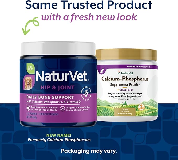 NaturVet Calcium-Phosphorus For Dogs, Supports Strong & Healthy Bones, Enhanced with Essential Minerals & Vitamin D, No Color, 16 Oz