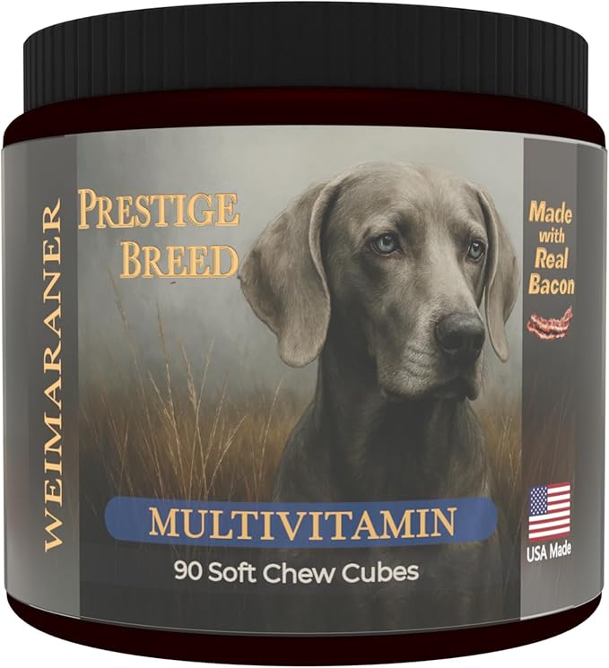 Weimaraner Multivitamins, 90 Count, Made in the USA with Real Bacon