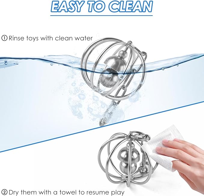 Heavy-Duty Stainless Steel Bird Toy for Parrots, Durable Hollow Foraging Ball with Detachable Chain, Chew-Proof Parakeet Training Toys for Macaws, Amazons, Eclectus, African Greys, Cockatoos