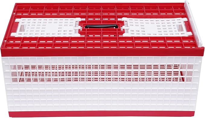 Plastic Transportation Pigeon Cage, 23.62x12.2x10.24 inches Large Space Foldable Pigeon Cage, Racing Pigeon Carrier Box with Handle, Portable Bird Travel Nest Box for Courtyard, Balcony, Lawn
