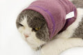 Cat Hematoma Ear Wrap, Cat Snood Anxiety Relief, Bath Accessories for Pet Grooming & Force Drying (Pail Lilac S)