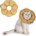 H HIDREAM Soft Cat Cone Collar， Cute Adjustable Cat Recovery Collar，Elizabethan e Collar That can Protect Head and Foot Wounds，Daisy Yellow All-Season Style