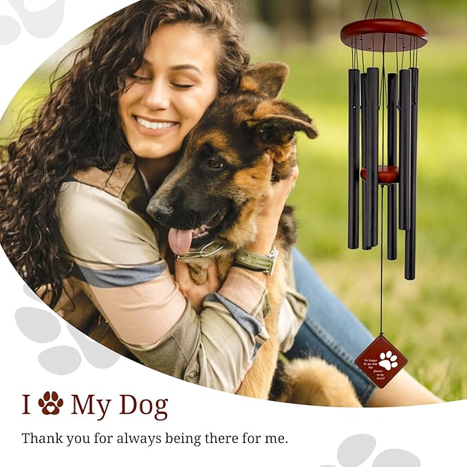 Pet Memorial Gifts for Loss of Dog, 26" Dogs Memorial Wind Chimes for Outside,Pets Sympathy Gift, Remembrance Gift in Memory of Dog Cat for Outside Garden, Patio and Home