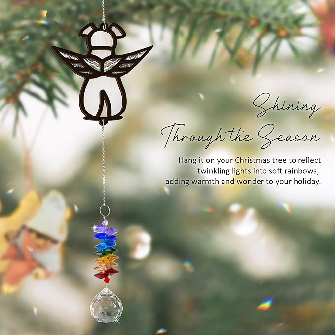 Pet Memorial Suncatcher - Pet Loss Gift - Memorial Sympathy Gift - Rainbow Bridge Gift - Remembrance Ornament - Pet Remembrance Keepsake - Mother's Day for Dog Mom Dog Dad