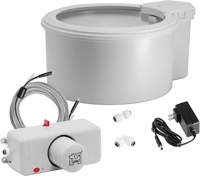 Always Full® 7” Cat Water Bowl with Wall Unit, Self Refilling Clean Filtered Water System, App Enabled Smart Hydration Tracking, Automatic Water Bowl for Cats and Dogs