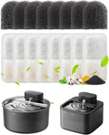 oneisall 8 Replacement Filters 4 Months Set for Cat Water Fountain PW13 PW14, Replacement Filters and Sponges for Ultra Quiet Pet Water Fountain, White 8 Count (Pack of 1)
