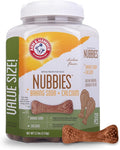 Arm & Hammer for Pets Nubbies Dental Treats Value Size - Baking Soda & Calcium Dog Dental Chews, Helps Scrub Plaque & Tartar While Chewing, Chicken Flavor, 139 Count, 52.8 Oz