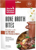 The Honest Kitchen Human Grade Dog Treats Bone Broth Bites: Roasted with Beef Bone Broth & Sweet Potatoes, 8 oz Bag