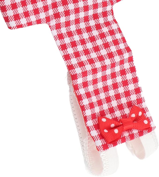 Zerodis Bird Diapers Nan Large Red Plaid, Cotton Material, Adjustable Strap, Soft and Comfortable Design for Parrots and Budgies (L Red Plaid)