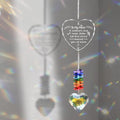 Crystal Heart Suncatcher Gifts for Mom, Window Garden Hanging Crystal Prism Sun Catcher Rainbow Maker, Best Mom Birthday Gift from Daughter Son Kids